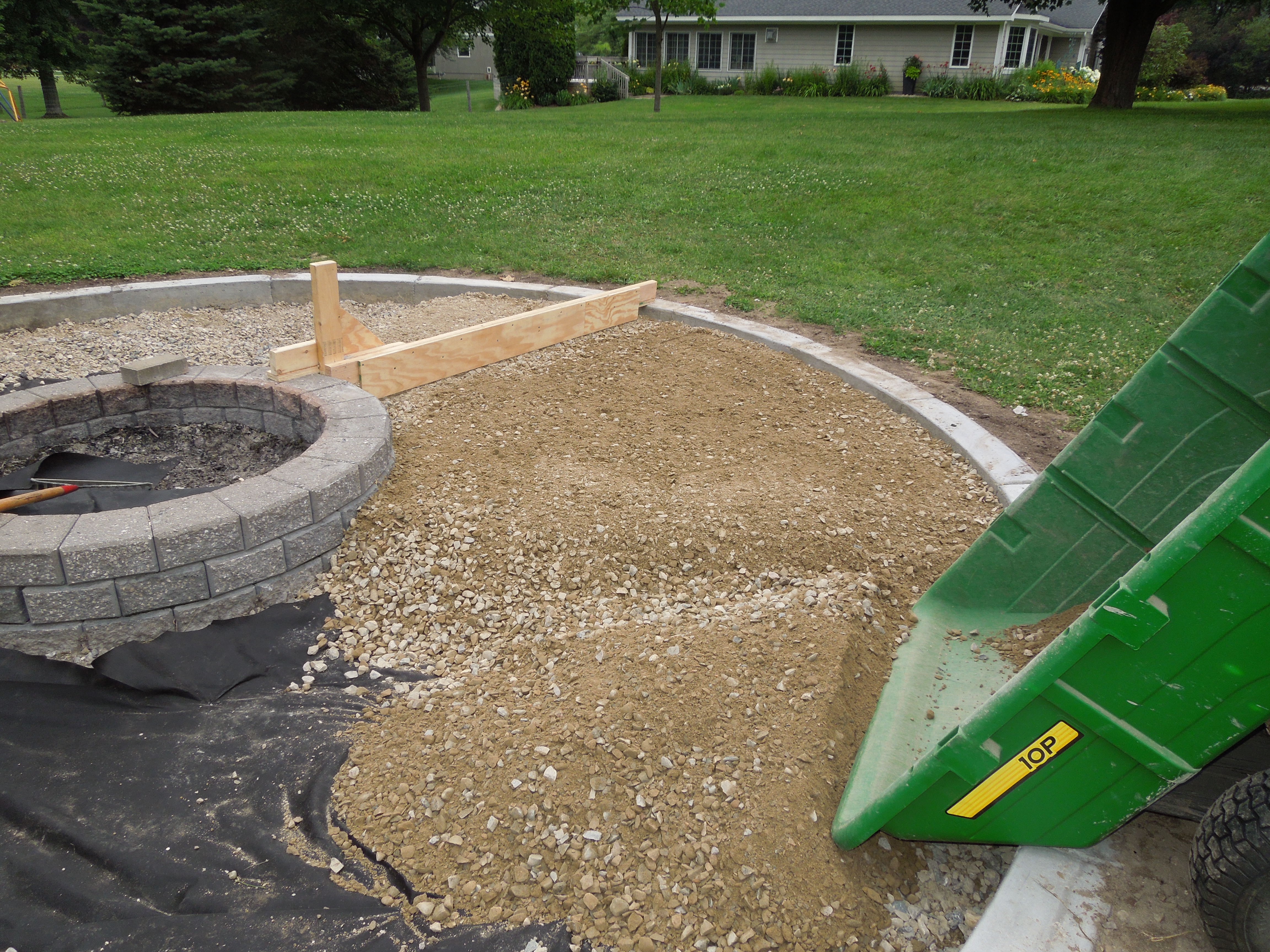 14 Adding The Base Gravel Fire Pit Project